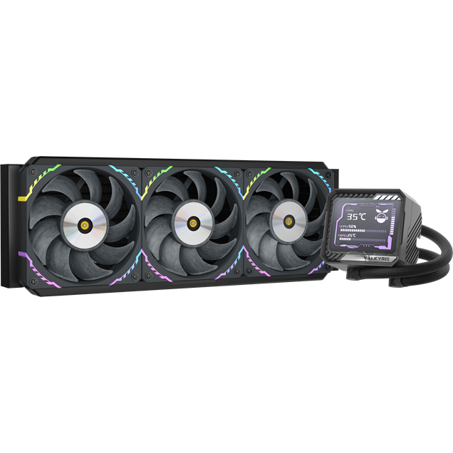 Valkyrie V360 LCD 360mm AiO Liquid CPU Cooler in Black